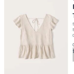 Abercrombie flutter sleeve top